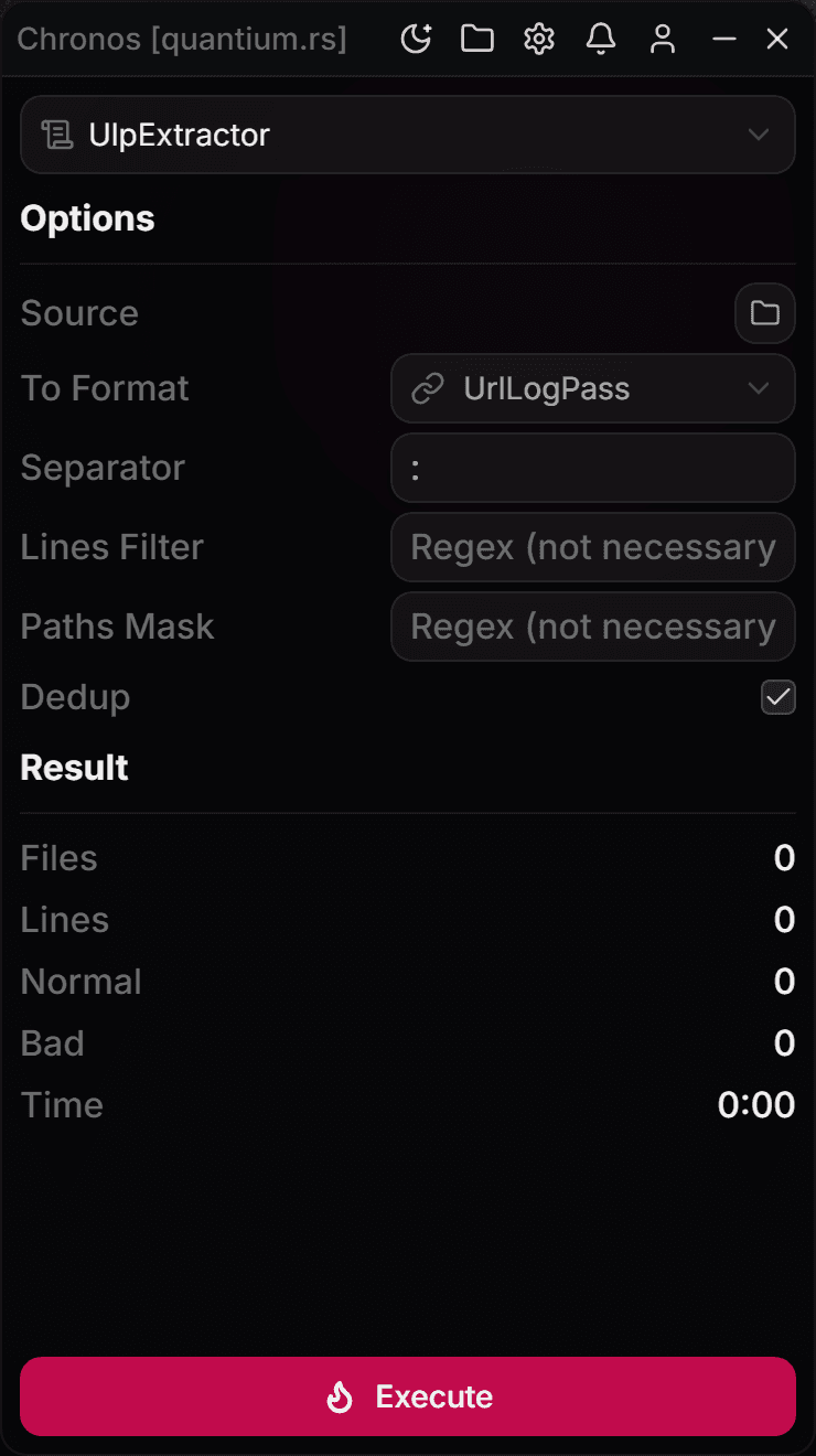 Chronos ULP Extractor interface
