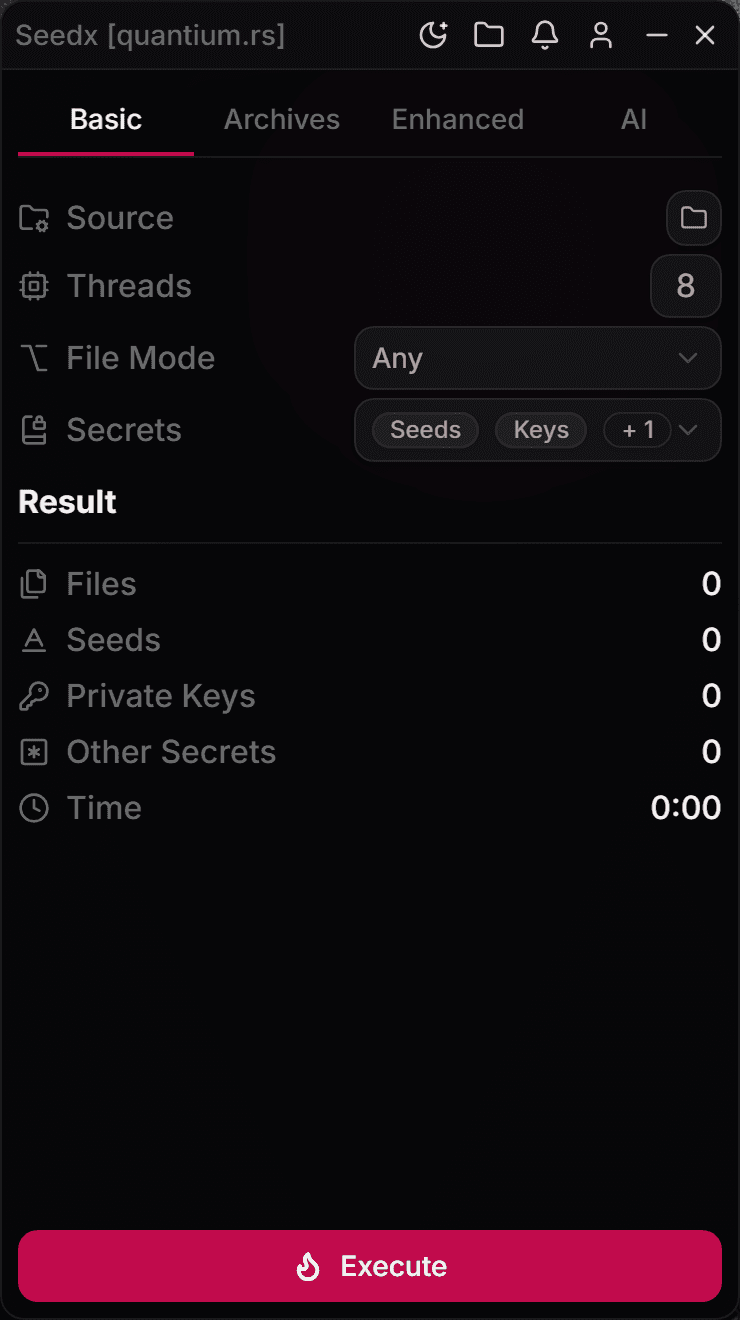 Seedx basic tab